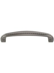 Rhodes Rope Detail Cabinet Pull - 5 inch Center-to-Center in Brushed Black Nickel.
